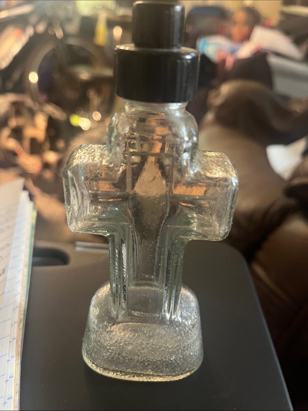 Vintage Holy Water Cross Bottle Vintage Bottle 547